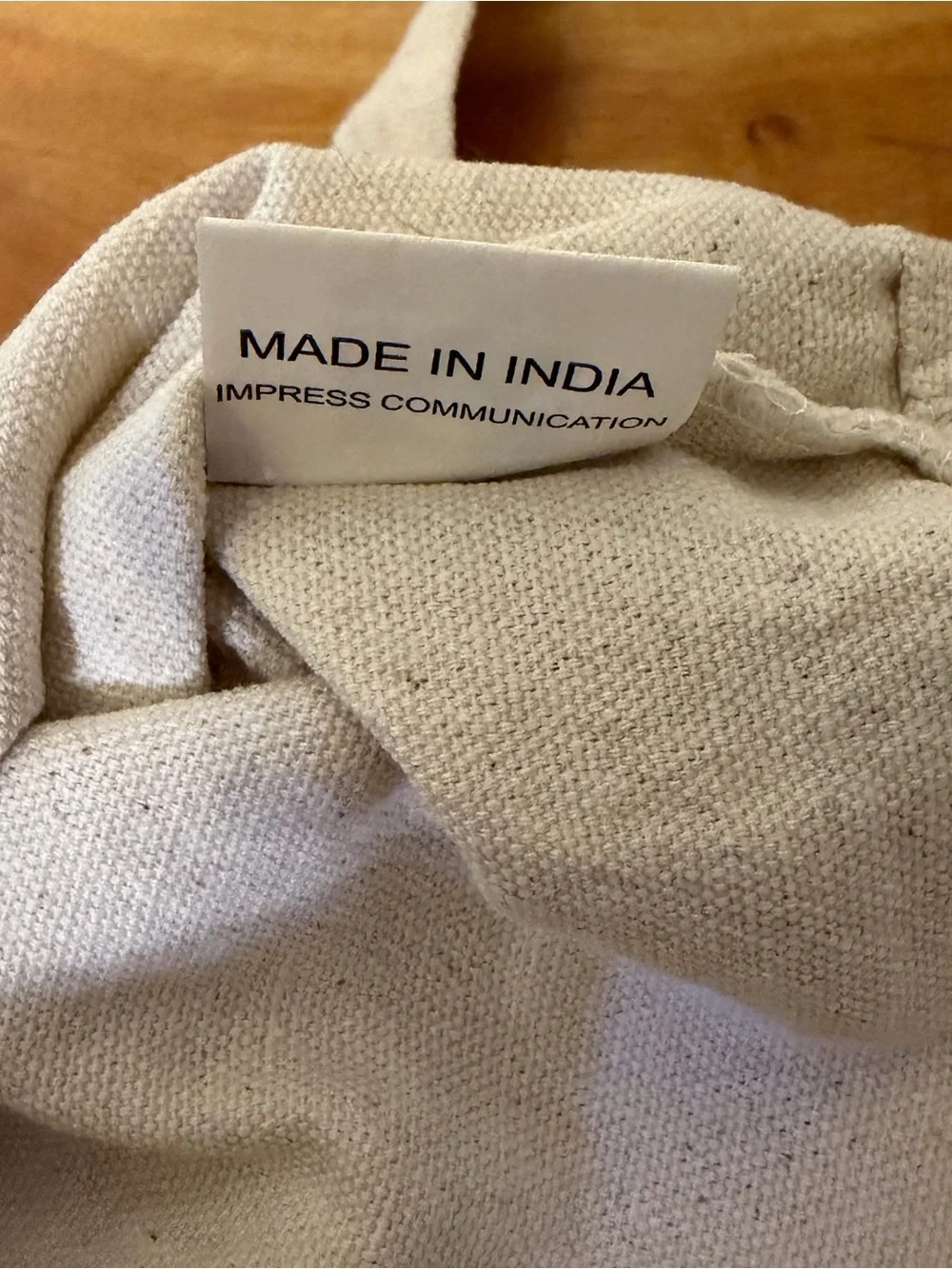 Arbonne Canvas Tote Bag Tan Cotton Fair Trade